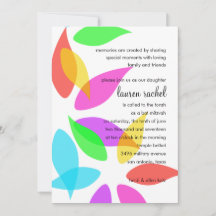 Petales coloridos de Bat Mitzvah