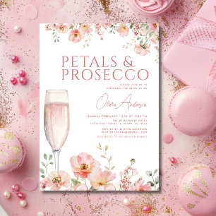 Invitación Petales de flores silvestres y ducha de novia Rubo