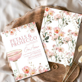 Invitación Petales de flores silvestres y ducha de novia Rubo
