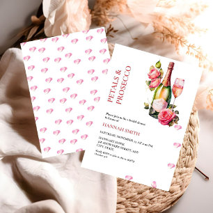 Invitación Petales elegantes y de Moda y ducha de novia Prose