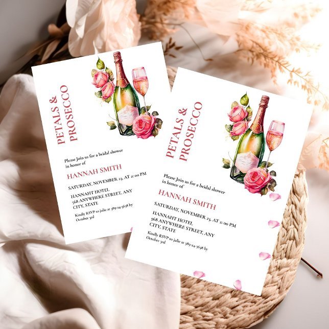Invitación Petales elegantes y de Moda y ducha de novia Prose (Subido por el creador)