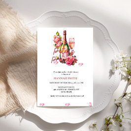 Invitación Petales elegantes y de Moda y ducha de novia Prose