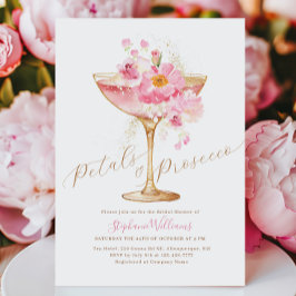 Invitación Petales elegantes y ducha de novia floral Prosecco