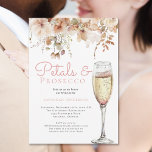 Invitación Petales elegantes y ducha de novia floral Prosecco<br><div class="desc">Elegante Petals y Prosecco Invitación a la ducha de novia floral Esta magnífica invitación a la ducha de novia le dará un toque de elegancia perfecto a su evento.</div>