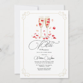 Invitación Petales elegantes y ducha de novia Prosecco