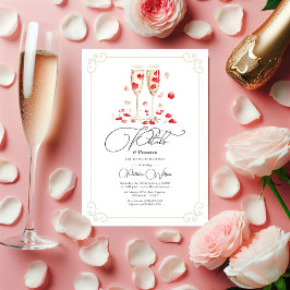 Invitación Petales elegantes y ducha de novia Prosecco