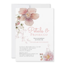 Petales florales elegantes y ducha de novia Prosec