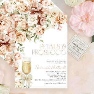 Invitación Petales modernos y ducha de novias con arco floral