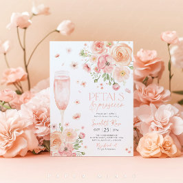 Invitación Petales Prosecco Bridal Shower Love In Bloom Peach