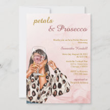 Petales y ducha de novia del Prosecco