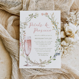 Invitación Petales y ducha de novia floral Prosecco