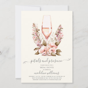 Invitación Petales y ducha de novia floral Prosecco