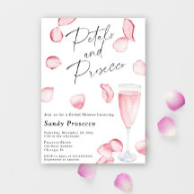 Petales y ducha de novia Prosecco