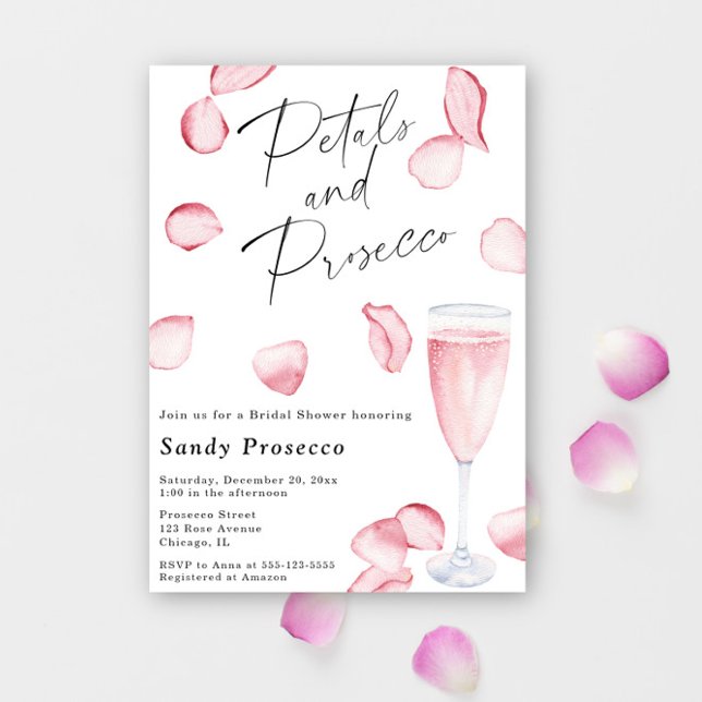 Invitación Petales y ducha de novia Prosecco (Subido por el creador)