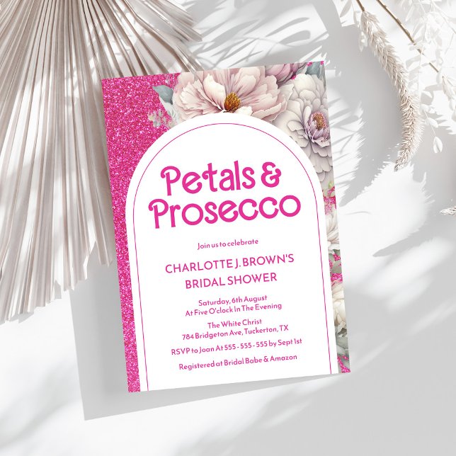 Invitación Petales y Prosecco Arco Floral Rosa Ducha Bridal (Subido por el creador)