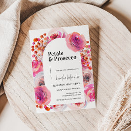 Invitación Petales y Prosecco Arco Floral Verano Ducha Nodal