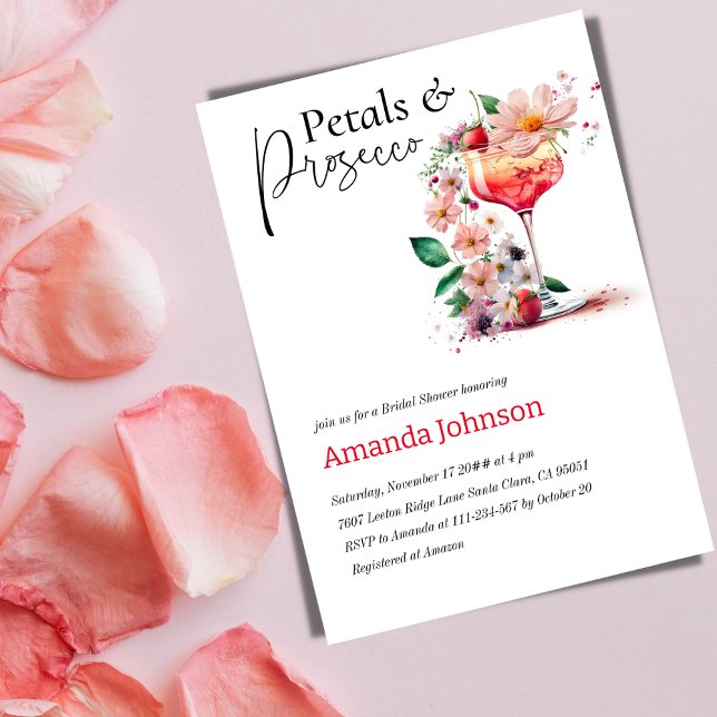 Invitación Petales y Prosecco Brunch Floral Bridal Shower (Subido por el creador)