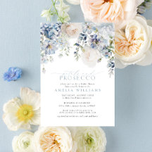 Petales y Prosecco Dusty Blue Floral Bridal Shower