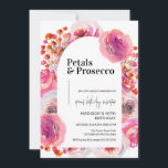 Invitación Petales y Prosecco | Elegante cumpleaños número 40<br><div class="desc">Presentamos nuestra invitación a los 40 años 'Petals y Prosecco' - una armoniosa mezcla de elegancia y celebración para la mujer moderna. Diseñado para los que tienen un gusto por las cosas más finas, esta invitación pinta la primera impresión perfecta para su evento de hito. Disponible tanto en formato digital...</div>