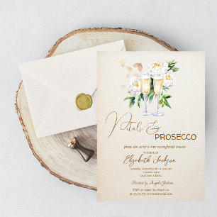 Invitación Petales y Prosecco Flor Blanca Champagne