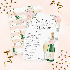 Invitación Petales y Prosecco Sparkling Wine Bridal Shower
