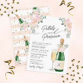 Invitación Petales y Prosecco Sparkling Wine Bridal Shower