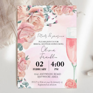 Invitación Pétalos acuáticos y ducha de novias de verano de p