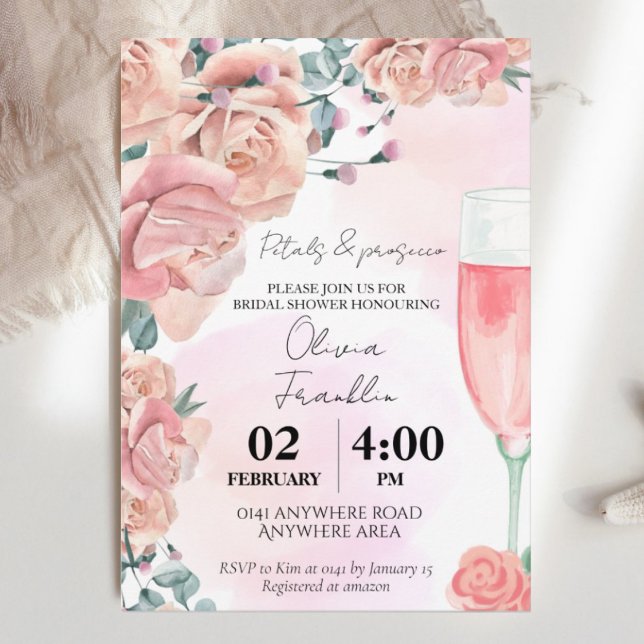 Invitación Pétalos acuáticos y ducha de novias de verano de p (Subido por el creador)