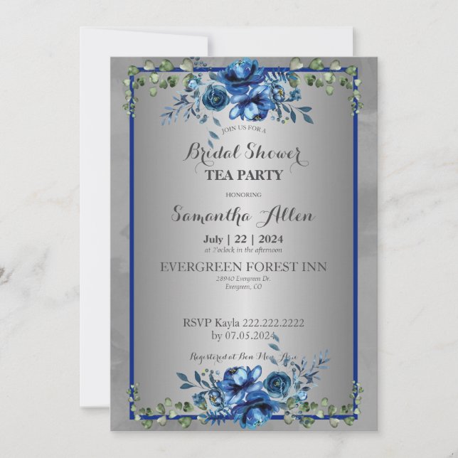 Invitación Pétalos botánicos de amor: Únete a una novia (Anverso)