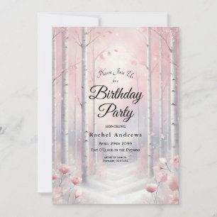 Invitación Pétalos congelados en una fiesta de cumpleaños de 