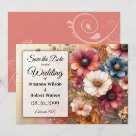 Invitación Pétalos de cosecha y cielos pintados