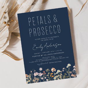Invitación Pétalos de flores silvestres y ducha de novias Pro