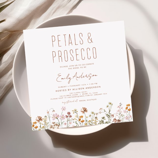 Invitación Pétalos de flores silvestres y ducha de novias Pro (Subido por el creador)