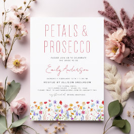 Invitación Pétalos de flores silvestres y ducha de novias Pro
