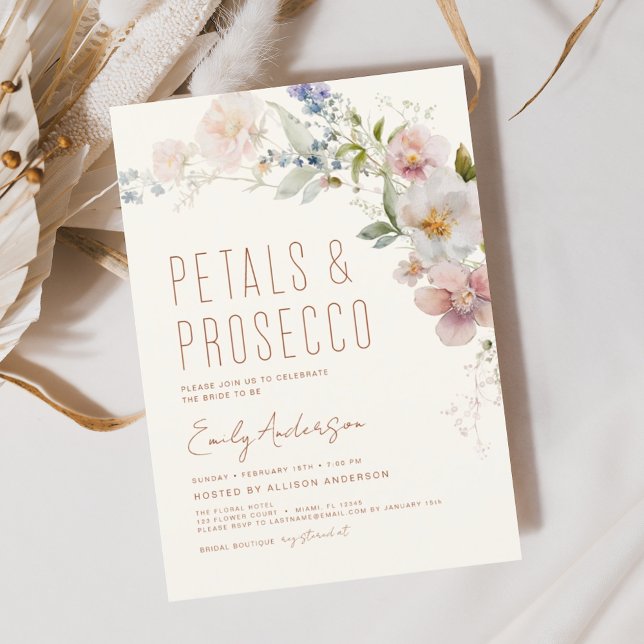 Invitación Pétalos de flores silvestres y ducha de novias Pro (Subido por el creador)