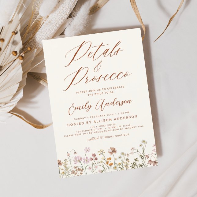 Invitación Pétalos de flores silvestres y ducha de novias Pro (Subido por el creador)
