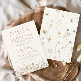 Invitación Pétalos de flores silvestres y ducha de novias Pro