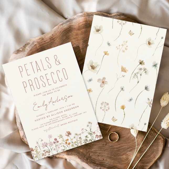 Invitación Pétalos de flores silvestres y ducha de novias Pro (Subido por el creador)