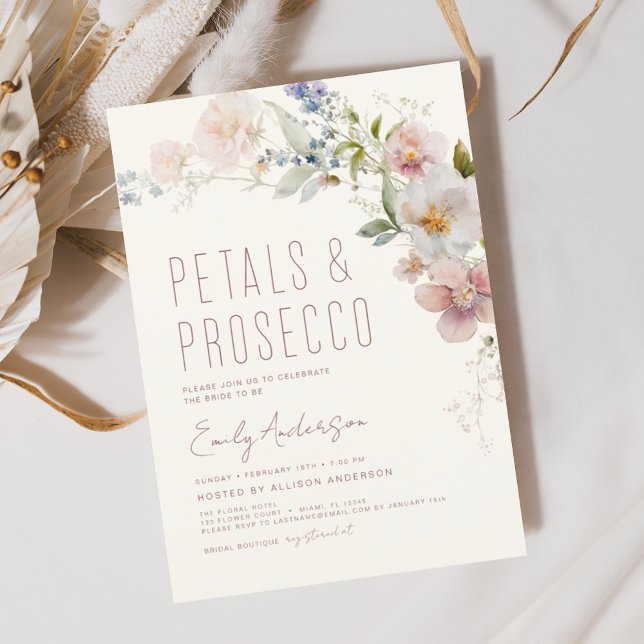Invitación Pétalos de flores silvestres y ducha de novias Pro (Subido por el creador)