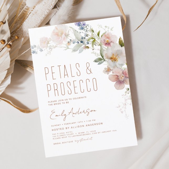Invitación Pétalos de flores silvestres y ducha de novias Pro (Subido por el creador)