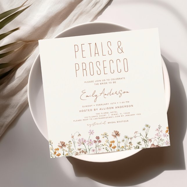Invitación Pétalos de flores silvestres y ducha de novias Pro (Subido por el creador)