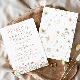 Invitación Pétalos de flores silvestres y ducha de novias Pro
