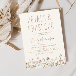 Invitación Pétalos de flores silvestres y ducha de novias Pro