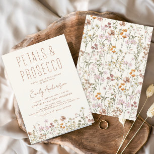 Invitación Pétalos de flores silvestres y ducha de novias Pro