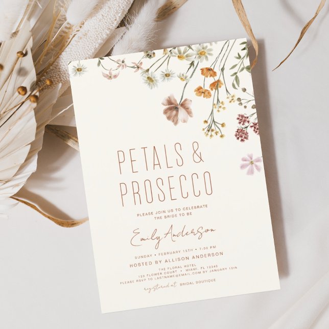 Invitación Pétalos de flores silvestres y ducha de novias Pro (Subido por el creador)