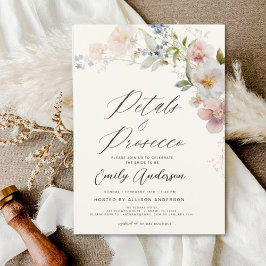 Invitación Pétalos de flores silvestres y ducha de novias Pro