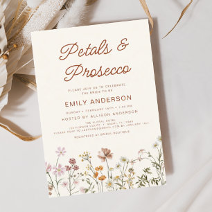 Invitación Pétalos de flores silvestres y ducha de novias Pro