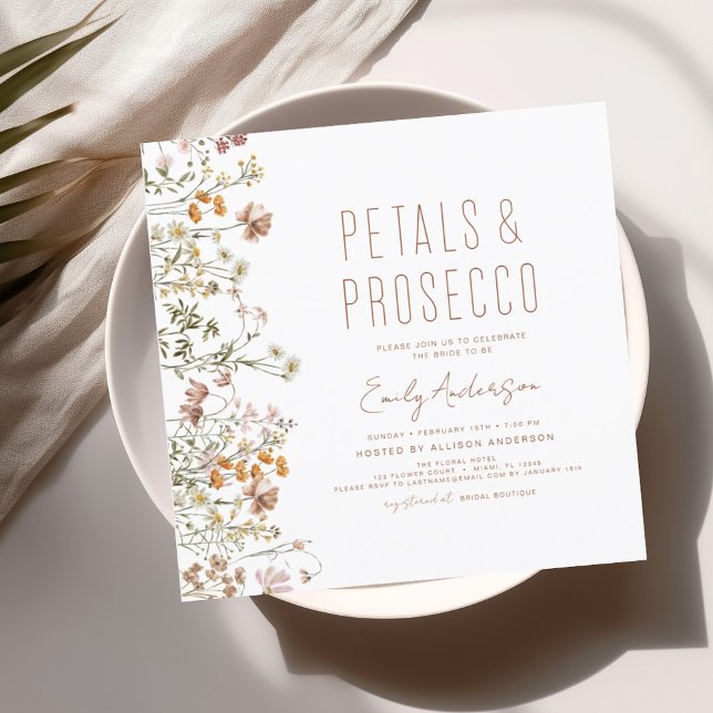 Invitación Pétalos de flores silvestres y jardín de ducha de  (Subido por el creador)