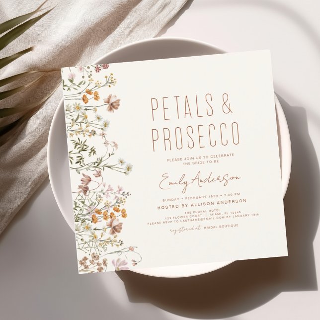 Invitación Pétalos de flores silvestres y jardín de ducha de  (Subido por el creador)