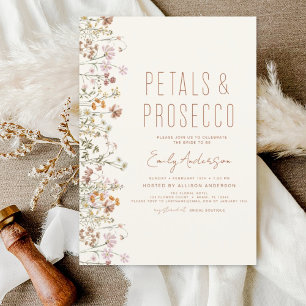 Invitación Pétalos de flores silvestres y jardín de ducha de 